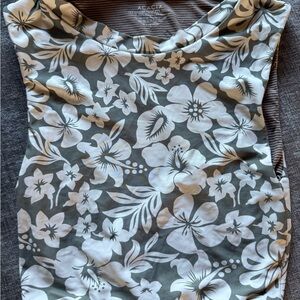 Acacia Swimwear Floral Bikini - Olive and White